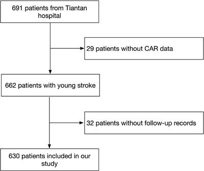Association between the C-reactive protein to albumin ratio and adverse clinical prognosis in patients with young stroke
